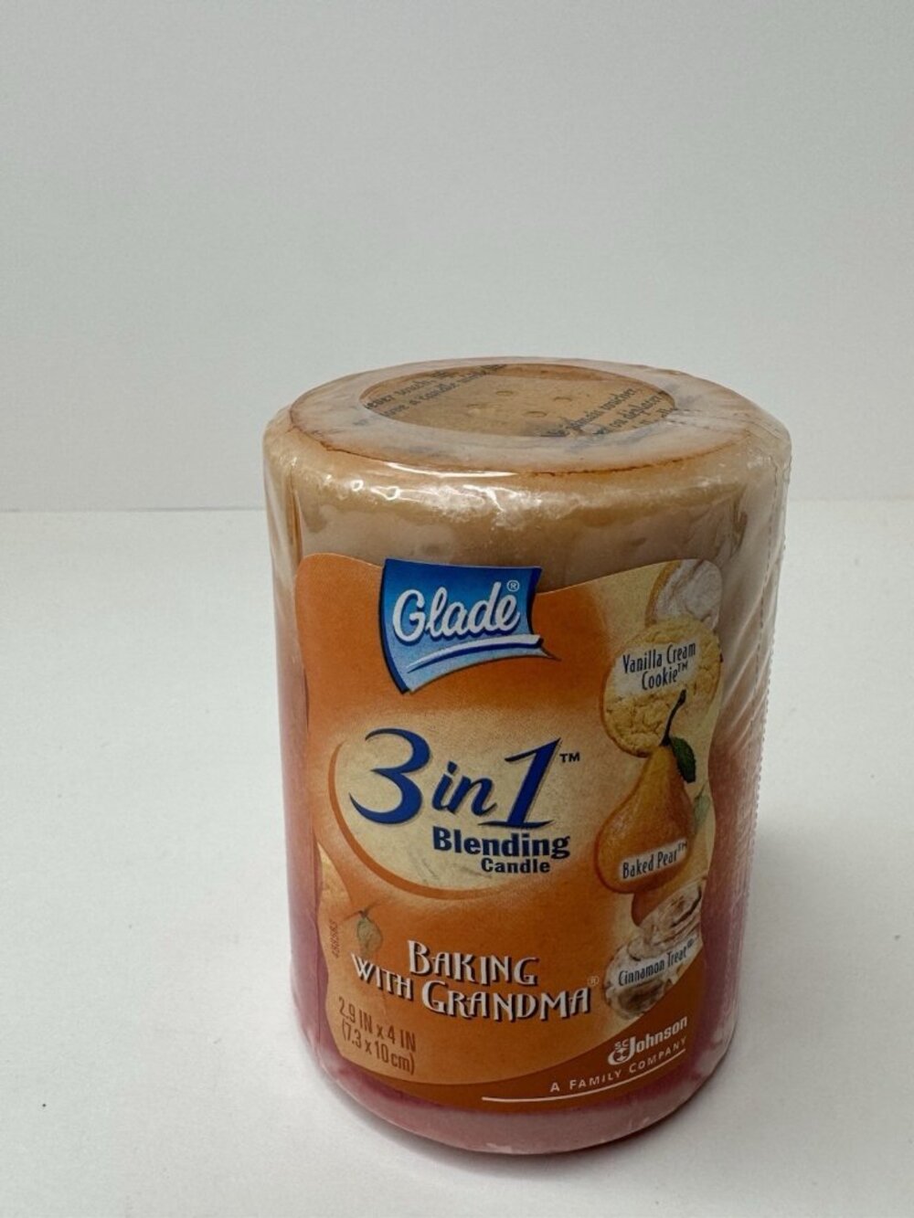 Glade Candle Pear Cinnamon Treat Vanilla Cream Cookie Baking with Grandma 2000s